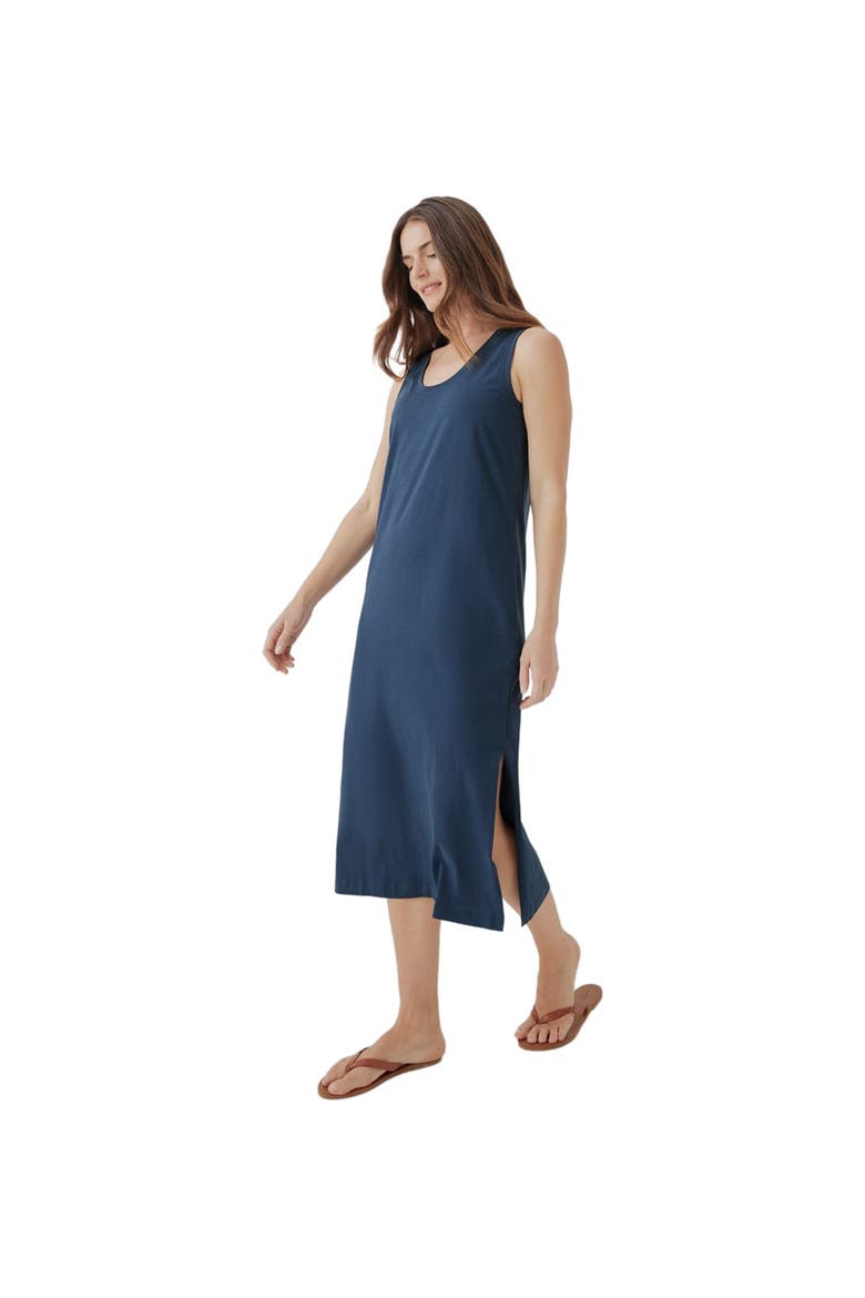 Organic Softspun Tank Midi Dress, Alternate, color, French Navy
