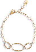 Marco Bicego Marrakech Onde 18K Yellow Gold & Diamond Link Three-Station Bracelet
