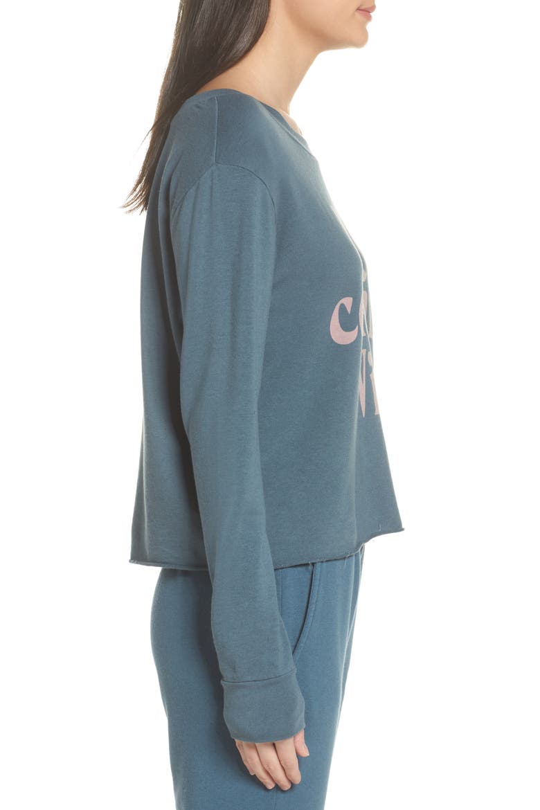 May Contain Wine Crop Sweatshirt, Alternate, color, GUNMETAL