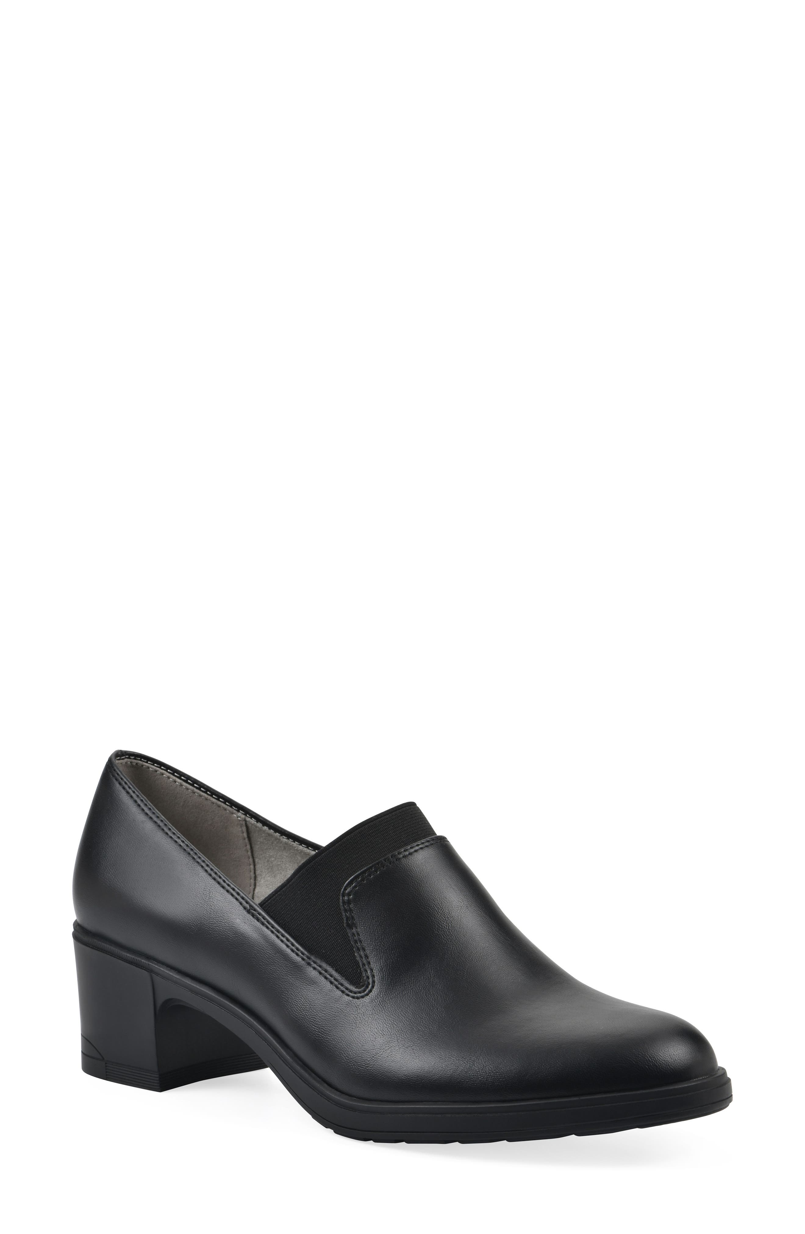CLIFFS BY WHITE MOUNTAIN Hunton Block Heel Loafer Pump - Wide Width, Main, color, 