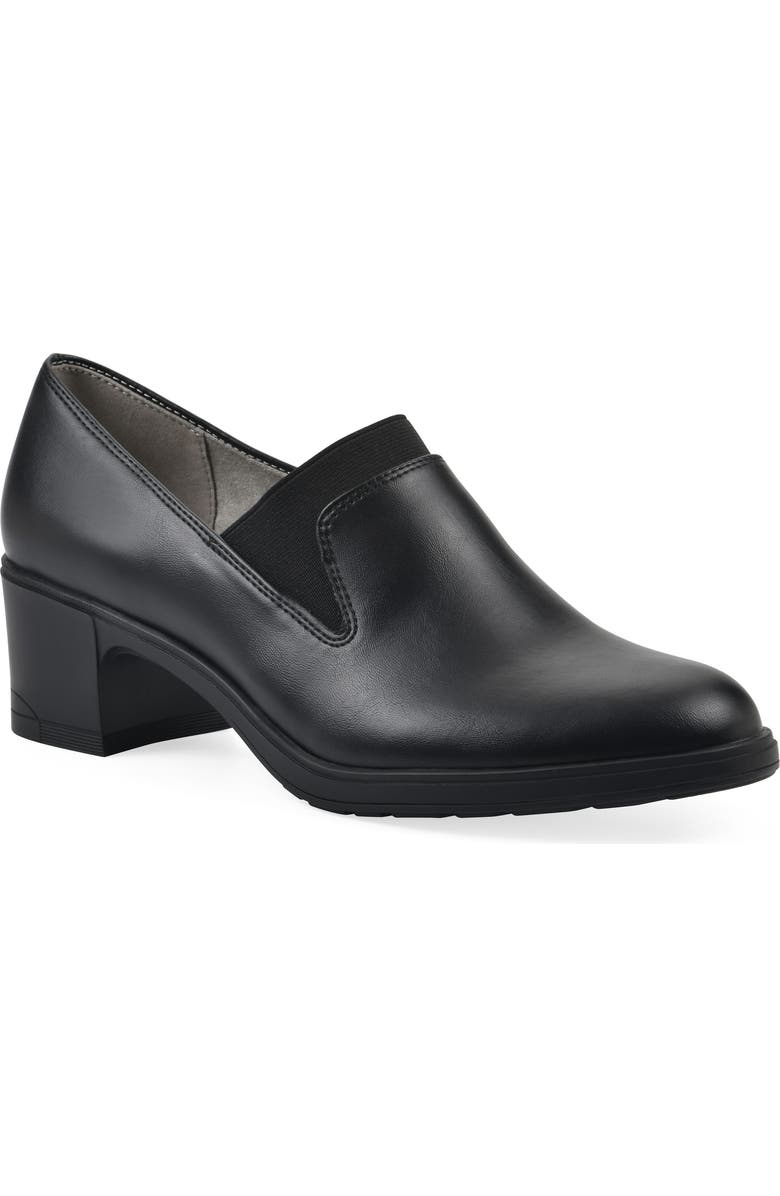 CLIFFS BY WHITE MOUNTAIN Hunton Block Heel Loafer Pump - Wide Width, Main, color,
