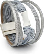 SAACHI Knotted Cord & Faux Leather Multistrand Bracelet