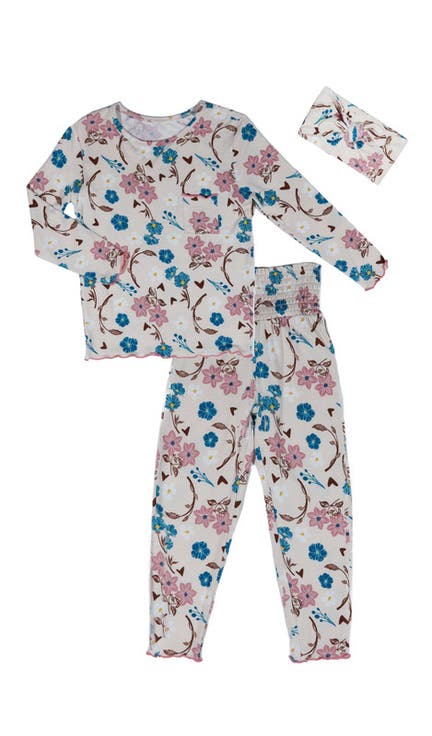 Charlie Fitted Long Sleeve 3-Piece Pajamas