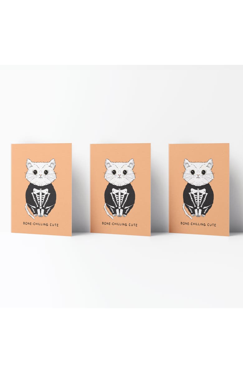 Ramus & Co Fall/Halloween Greeting Card Pack Sets (3 ct) Cat Bone Pajamas, Main, color, Multi-Pack