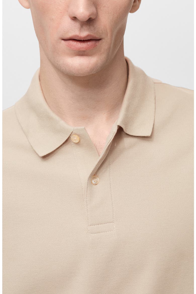 Regular Fit Cotton Pique Knit Polo, Alternate, color, ECRU