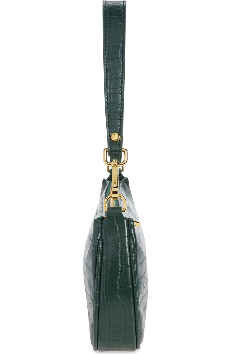 JW PEI Eva Croc Embossed Faux Leather Convertible Shoulder Bag, Alternate, color, Dark Green Croc