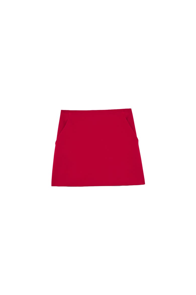 Solid Mini Skirt, Alternate, color, Lipstick