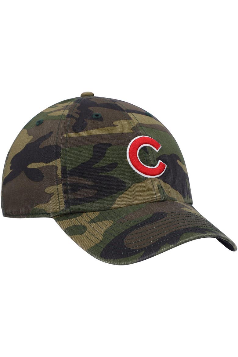 Men's '47 Camo Chicago Cubs Logo Clean Up Adjustable Hat, Alternate, color, Camo