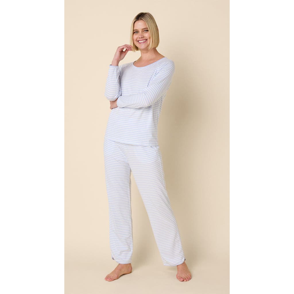 The Cat's Pajamas Pima Knit Simple Set In White