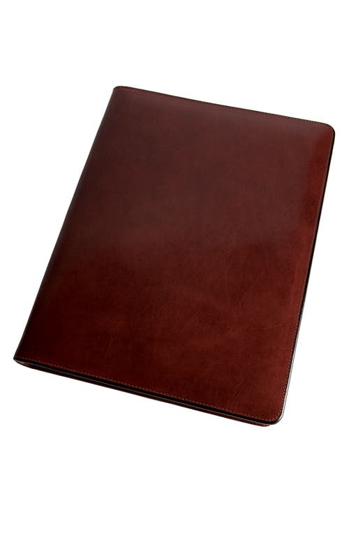 Bosca Leather Letter Pad Cover in Brown Old Leather  product
