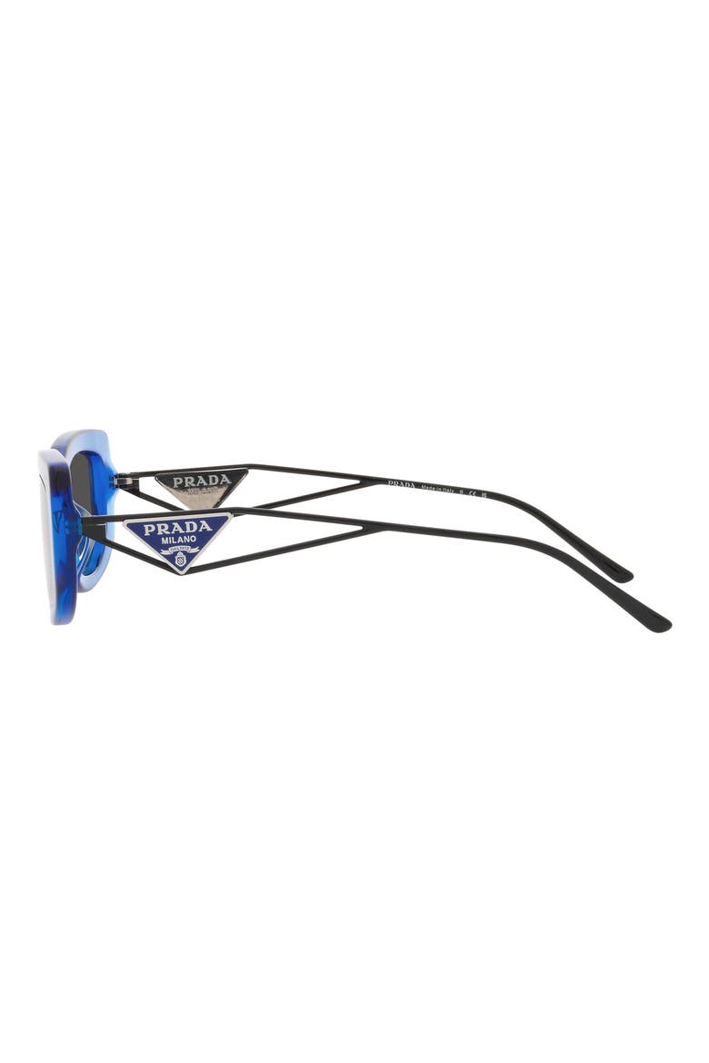 53mm Rectangular Sunglasses, Alternate, color, BLUE