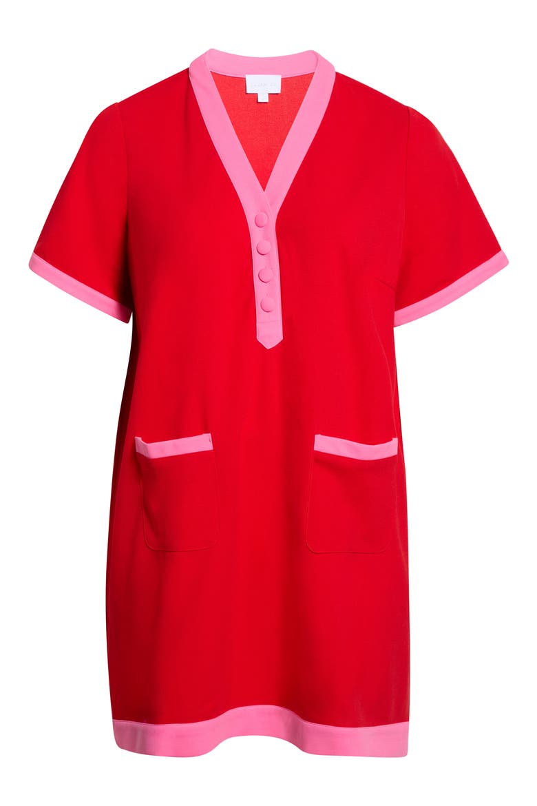 Durmela Contrast Shift Minidress, Alternate, color, RED-FUCHSIA