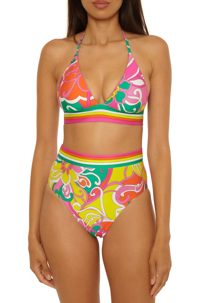 Elara Reversible High Waist Bikini Bottoms, Alternate, color, MULTI
