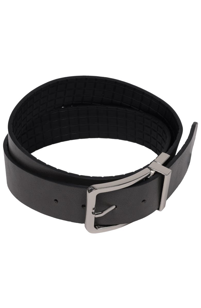 Element Textured PU Reversible Belt with Polished Buckle, Alternate, color, Black/Grey