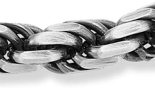Yield Of Men Oxidized Sterling Silver Rope Chain Bracelet In Silver