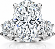 Bliss Diamond Certified 8.50Ct Oval Diamond Engagement Ring 14k Gold