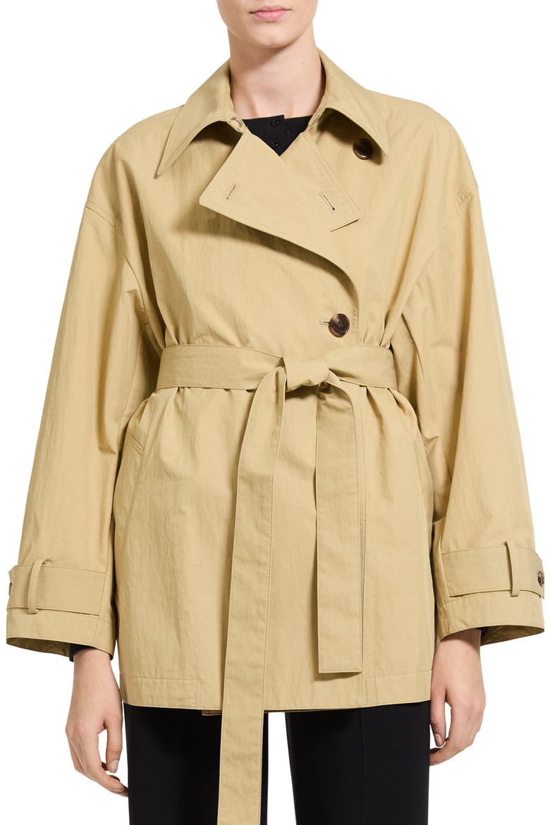 Relaxed Double Breasted Trench Coat, Main, color, HAZEL - STW