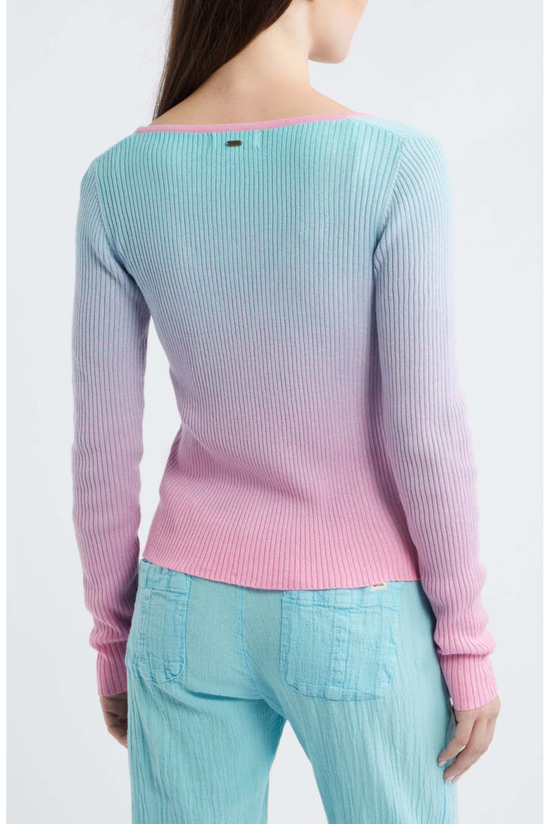 Catalina Ombré Button-Up Cardigan, Alternate, color, MULTICOLOR