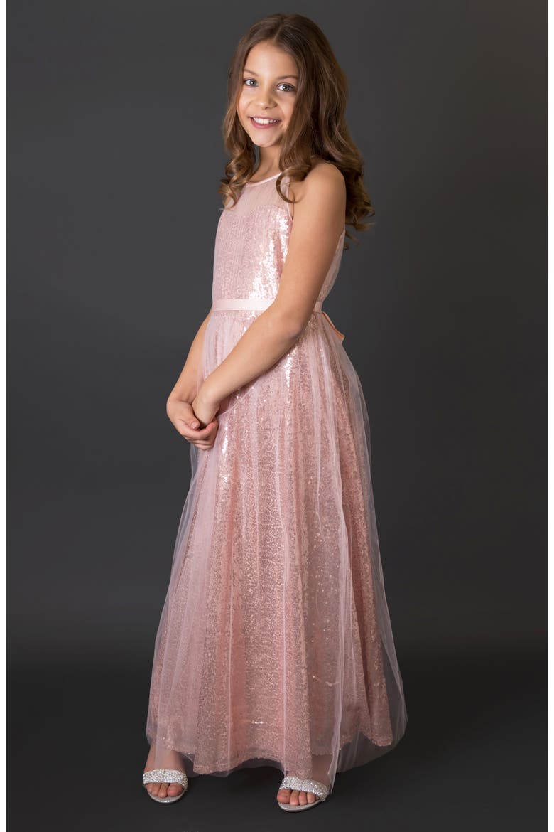 Sequin Dress, Alternate, color, ROSE GOLD