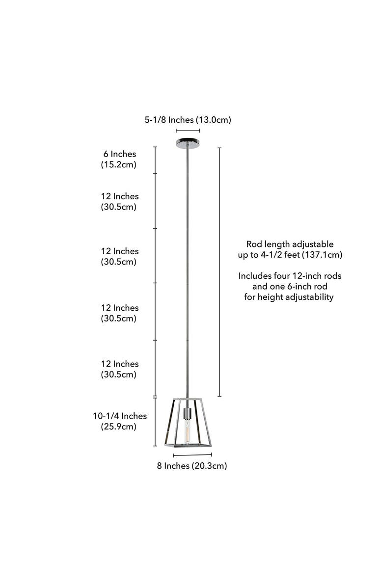 ADDISON AND LANE Rhom Nickel Framed Pendant, Alternate, color, 