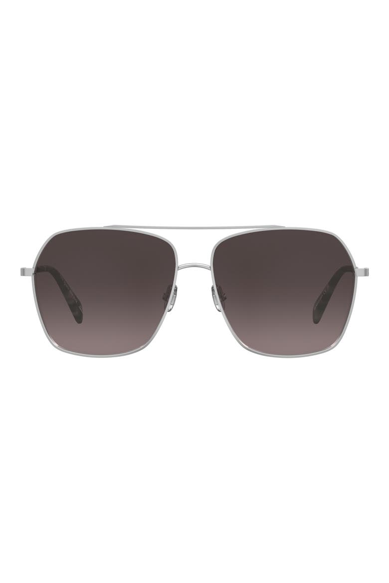 adley 59mm gradient square sunglasses, Main, color, PALLADIUM/ PINK