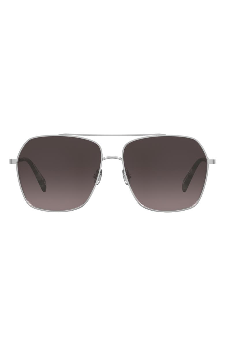 Kate Spade New York adley 59mm gradient square sunglasses, Main, color, Palladium/ Pink