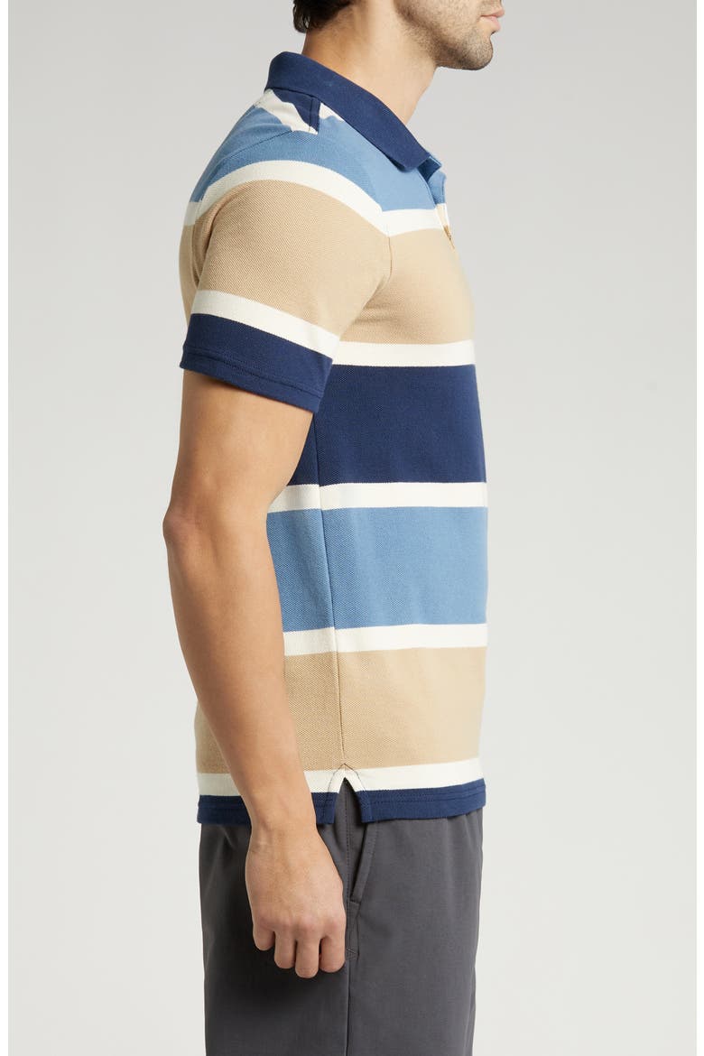 Halicrest Stripe Cotton Polo, Alternate, color, DRESS BLUES-COPEN BLUE