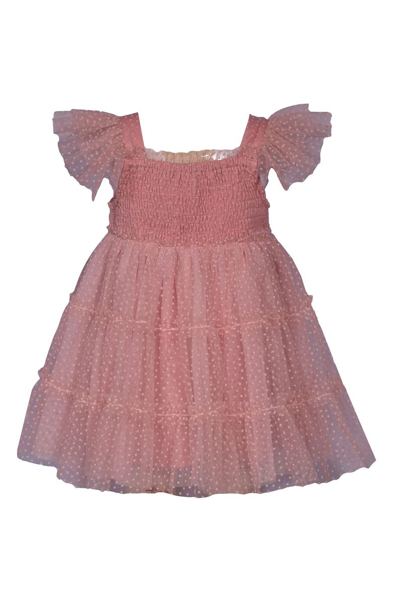 Iris & Ivy Swiss Dot Tulle Party Dress, Alternate, color, Blush