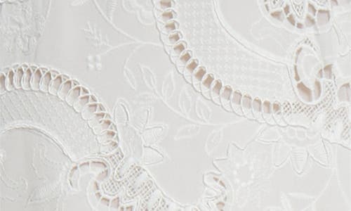 OSCAR DE LA RENTA OSCAR DE LA RENTA SCROLL GUIPURE LACE DRESS