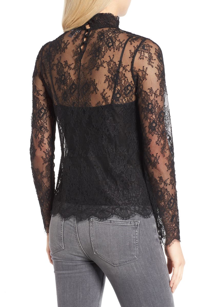 Chelsea28 Sheer Lace Top, Alternate, color,