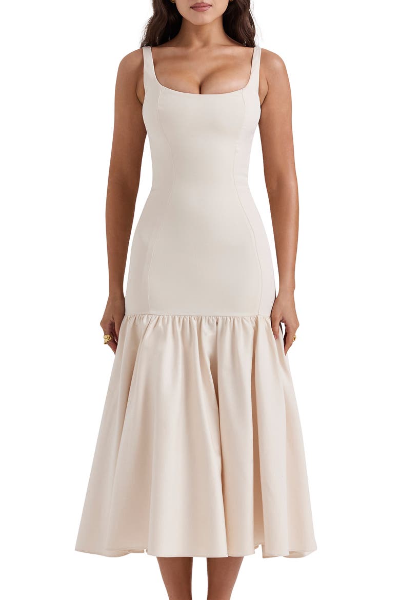Amore Midi Dress, Alternate, color, VINTAGE CREAM