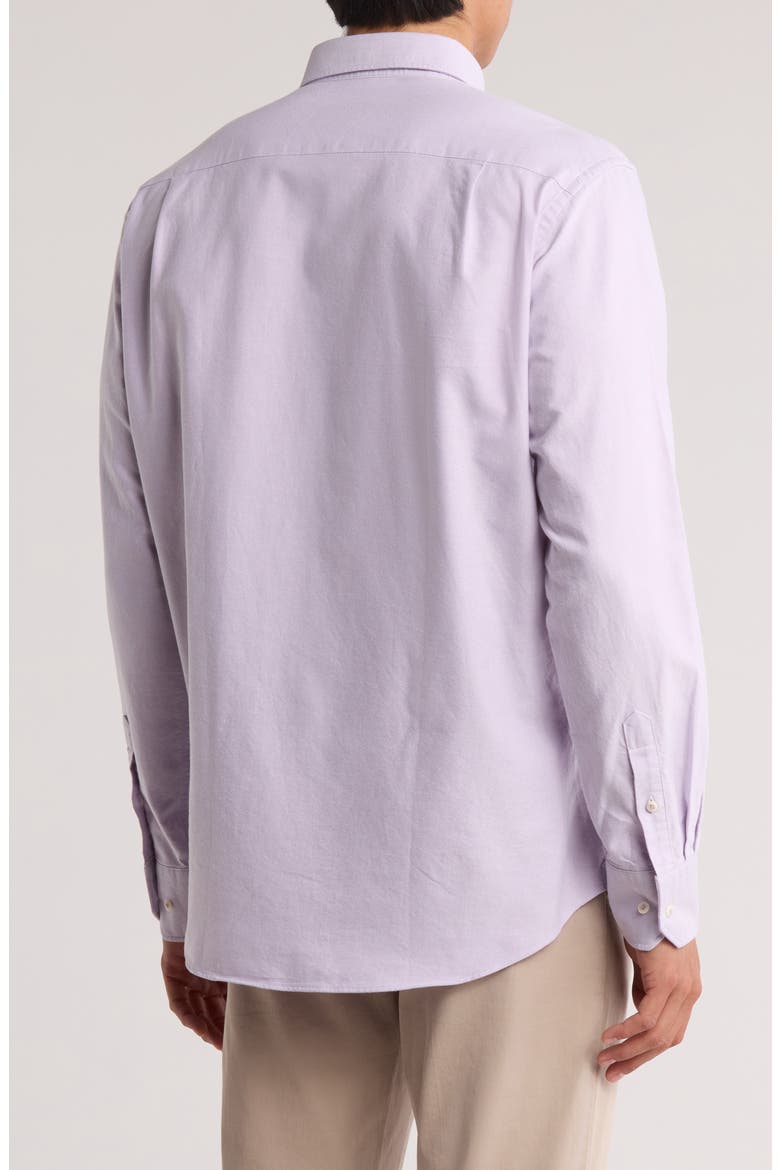 Oxford Cotton Button-Down Sport Shirt, Alternate, color, LILAC