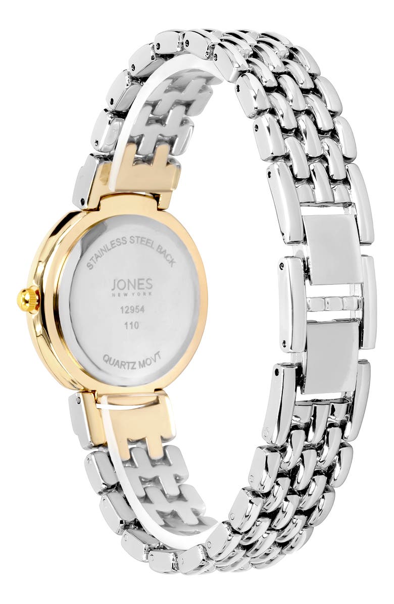 Jones New York Two-Tone Diamond Mother of Pearl Bracelet Watch, 32mm, Alternate, color, 