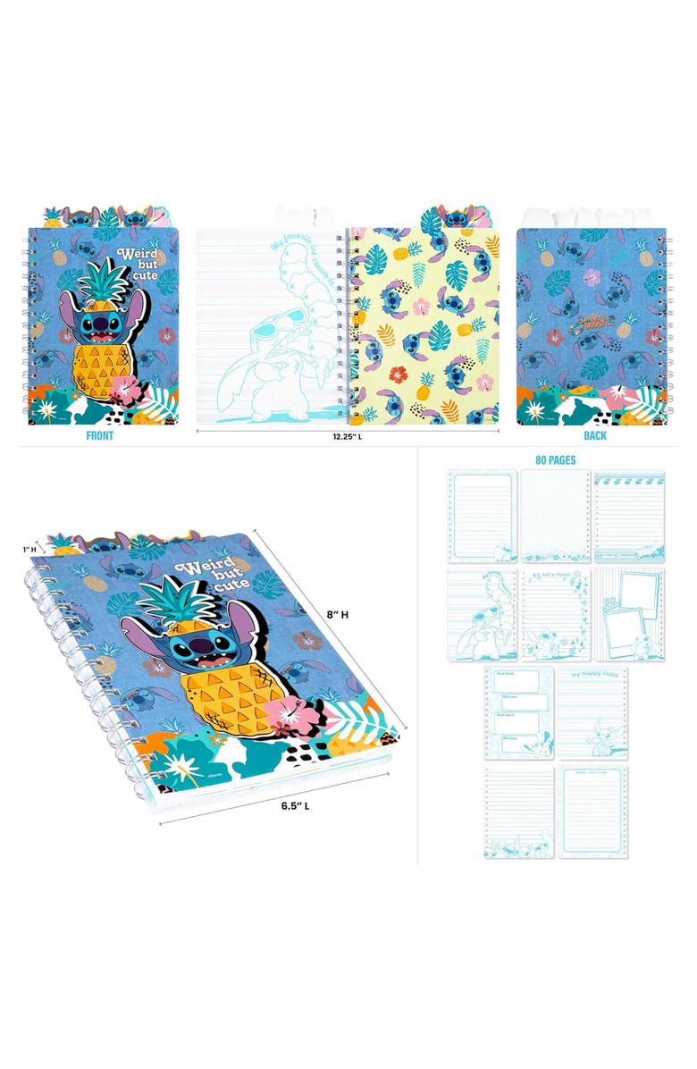 Fashion Angels Disney Stitch Journal Gift Set 80 Page Book, 4 Gel Pens, Alternate, color, Multicolored