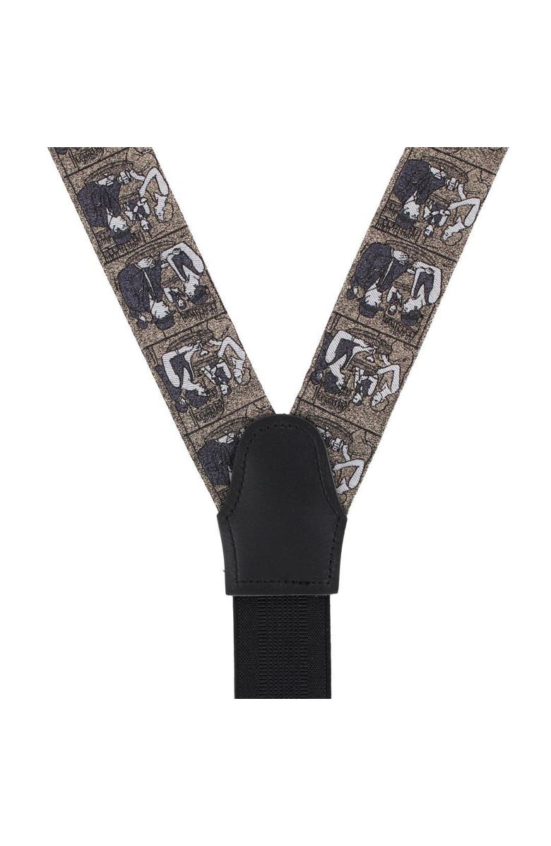 Trafalgar The Nightcap Novelty Silk Formal End Suspenders, Alternate, color, Taupe