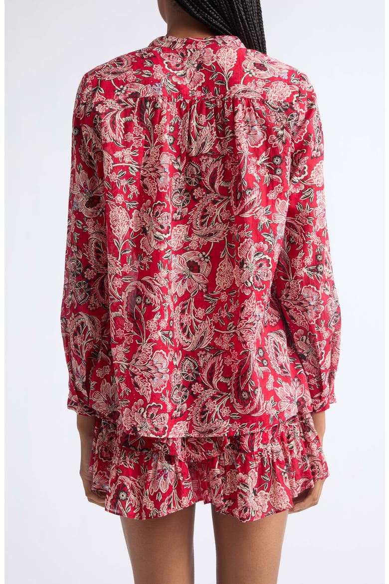Maria Floral Cotton Top, Alternate, color, CRUSHED BERRY