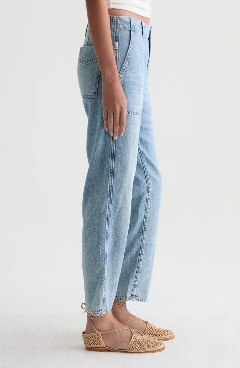 AG Analeigh Ankle Straight Leg Workwear Jeans, Alternate, color, Wine Garden