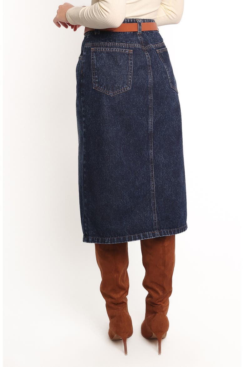 Starcie Denim Midi Skirt, Alternate, color, MEDIUM DENIM