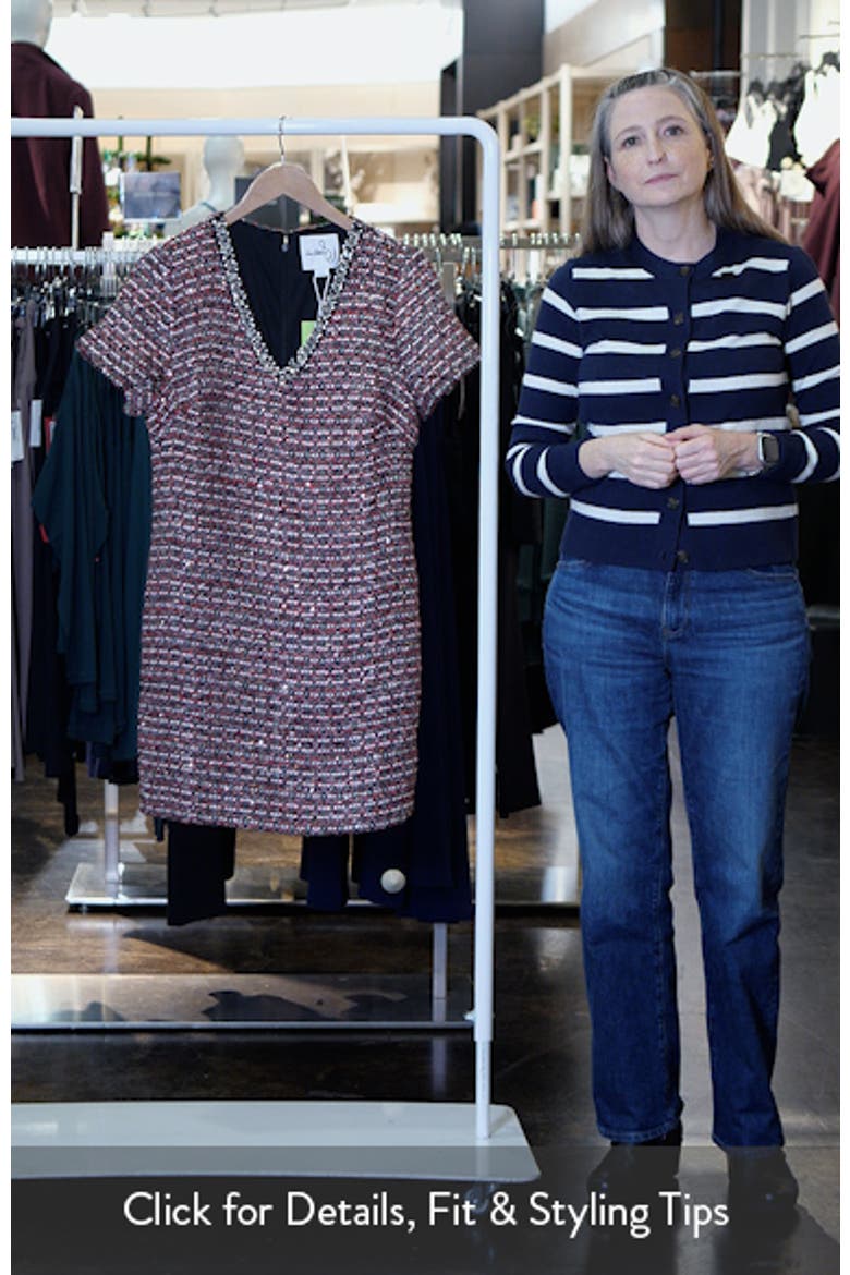 Nyah Embellished Tweed Dress video