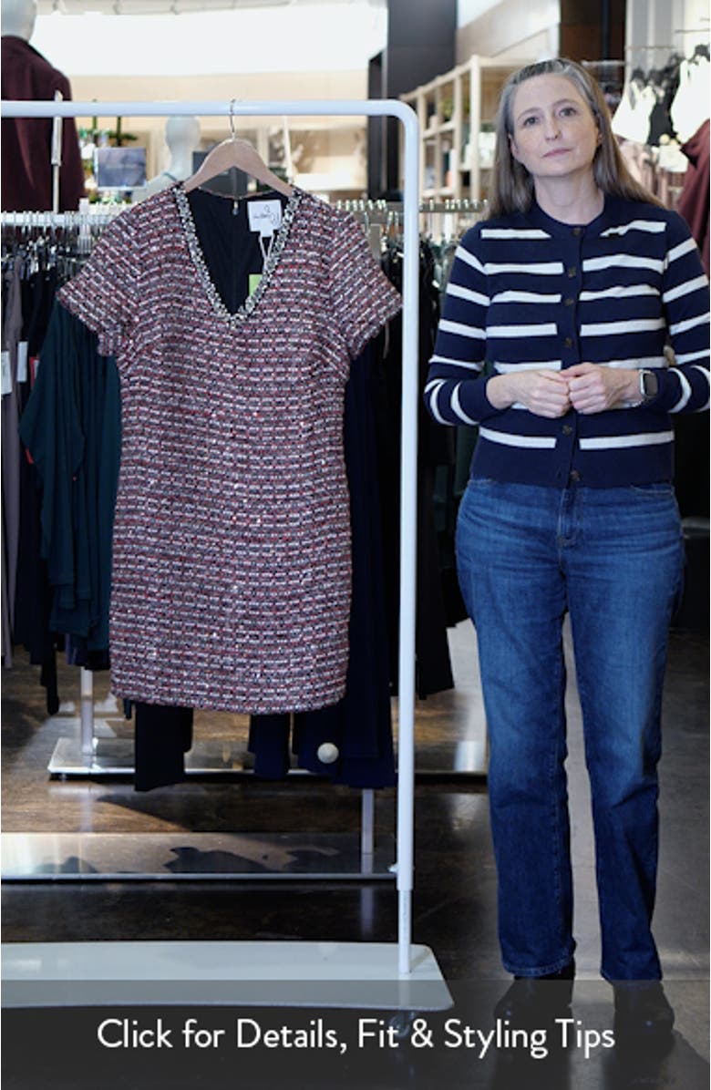 Nyah Embellished Tweed Dress, sales video thumbnail