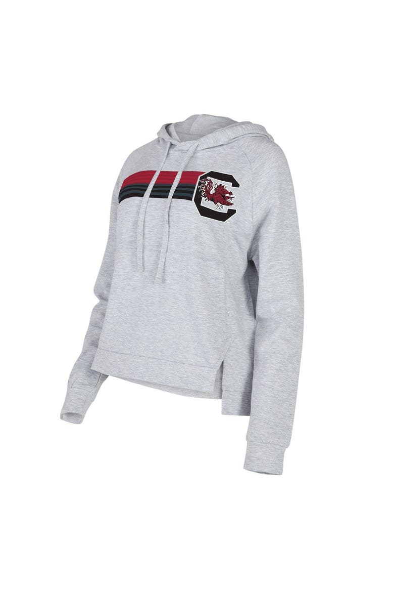 Women's Concepts Sport Gray South Carolina Gamecocks Cedar Tri-Blend Raglan Pullover Hoodie, Main, color, Gray