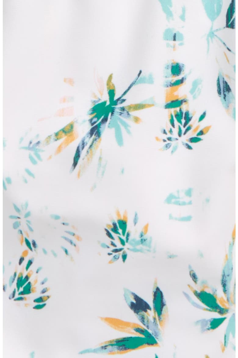 Kids' Tie Front Reversible Bikini, Alternate, color, WHITE TROPICAL PALMS