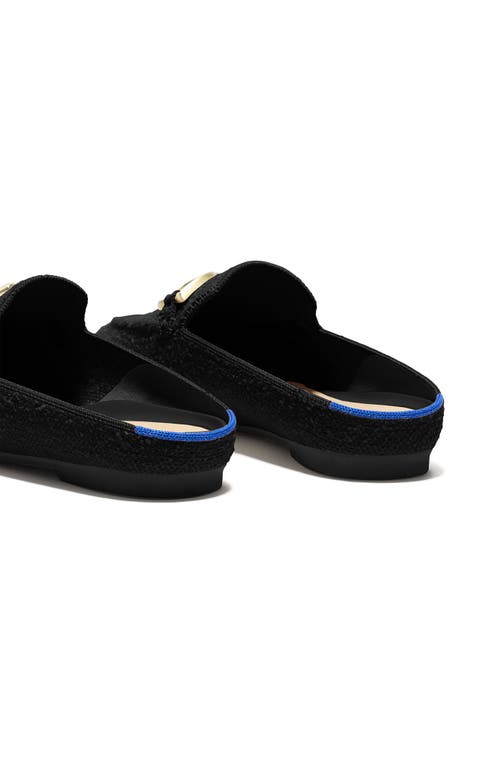 Rothys Rothy's Double Bit Bouclé Loafer Mule In Black Boucle
