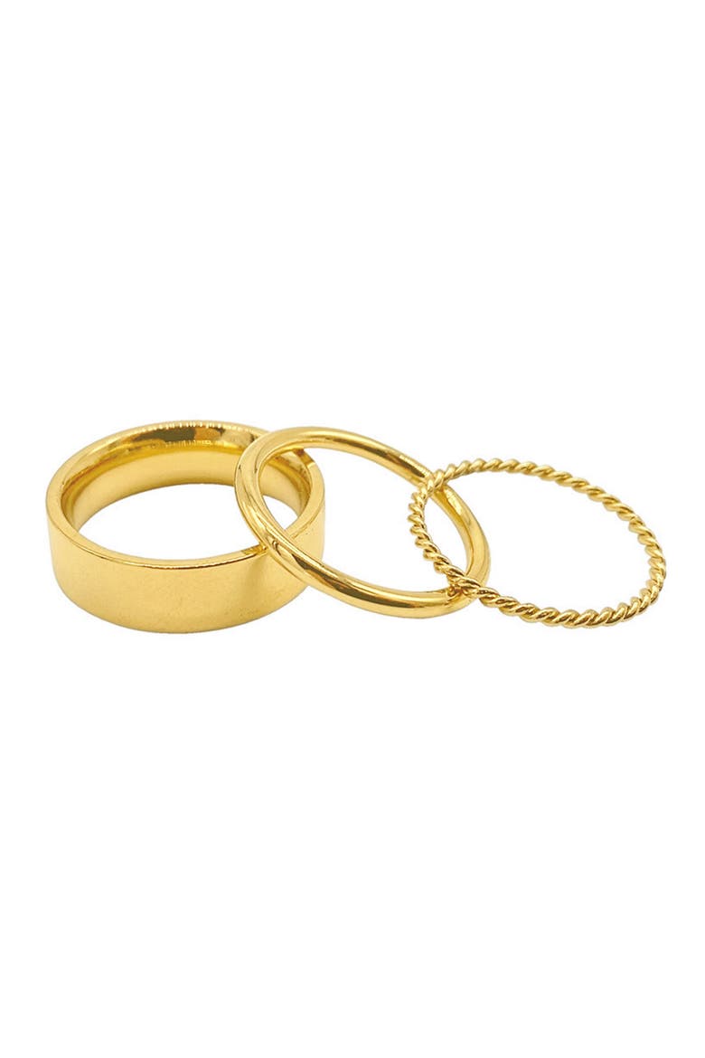 Water Resistant Mixed Band Stackable Ring Set, Alternate, color, YELLOW