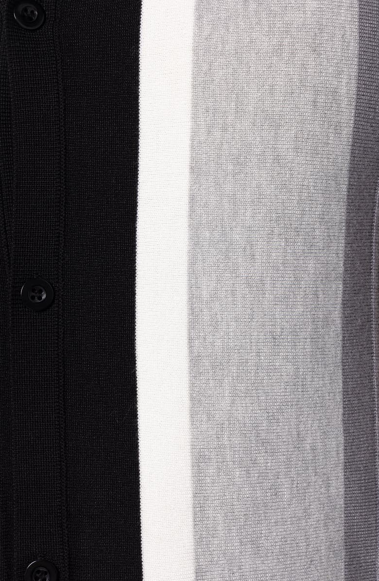 Spring + Mercer Stripe Short Sleeve Button-Up Polo Sweater, Alternate, color, 