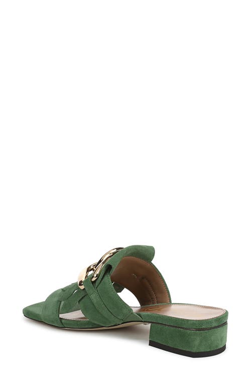 Sam Edelman Darby Slide Block Heel Sandal Thyme Green Suede