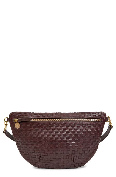 Grande Woven Leather Belt Bag