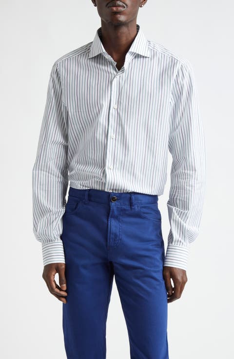 Stripe Button-Up Shirt