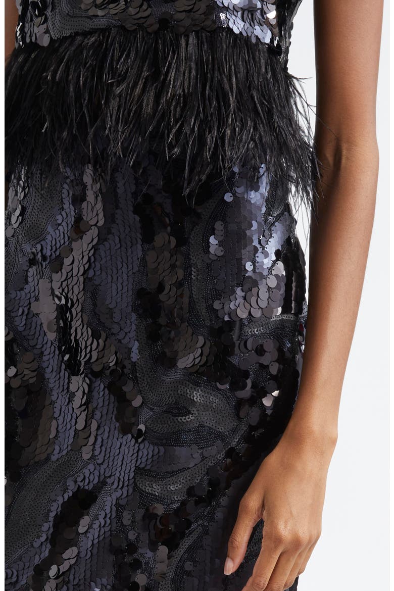 Donnelly Paillette Maxi Skirt, Alternate, color, BLACK SEQUIN SWIRL