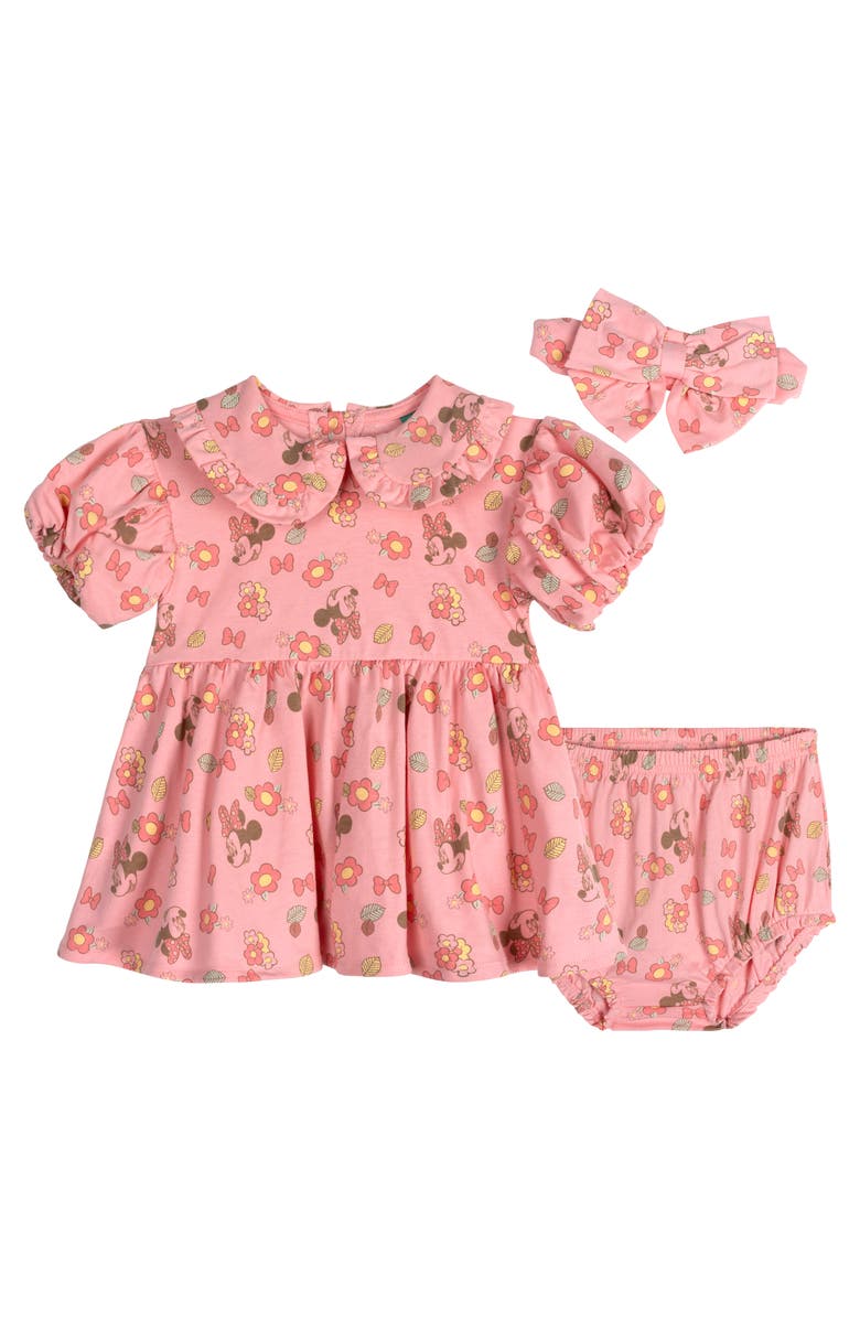 Disney Minnie Mouse Dress and Bloomer Set, Main, color, Pink Minnie Mouse